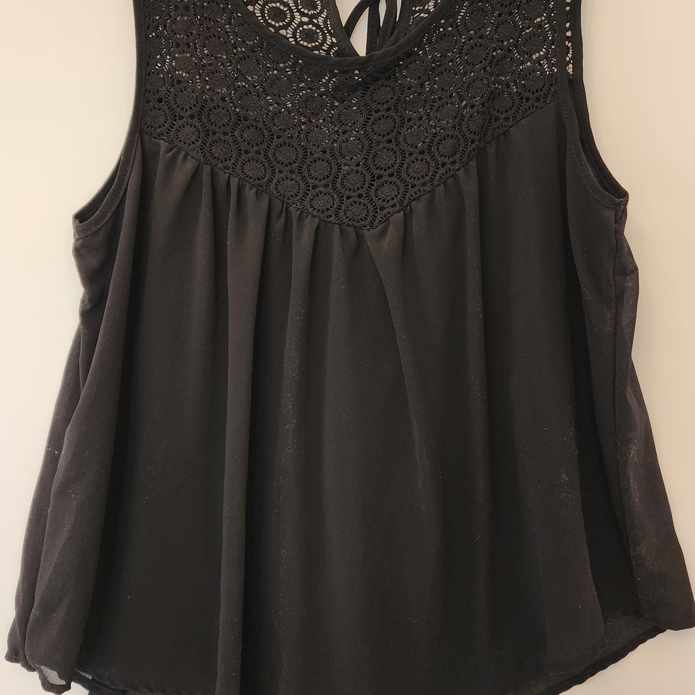 Elegant Black Lace Women's Top
